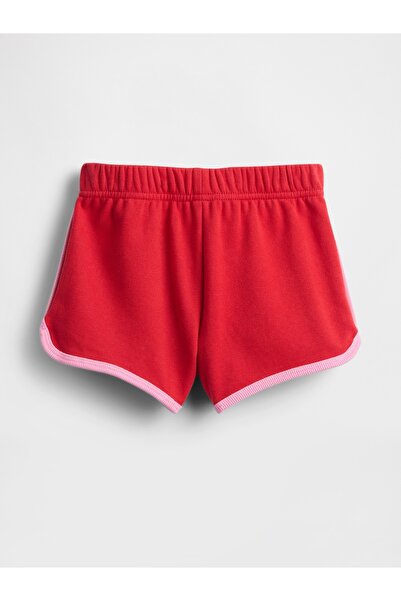 GAP Kız Bebek Kırmızı Bebek ve Küçük Çocuk Logo Yunus Sweat Şortları