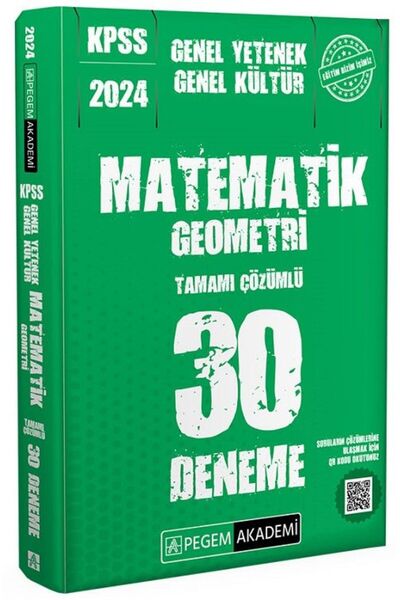 Pegem Akademi Yayıncılık 2024 KPSS Genel Kültür Genel Yetenek Matematik-Geome...