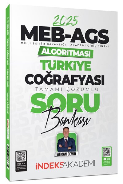 İndeks Akademi SÜPER FİYAT - 2025 MEB-AGS Algoritması Türkiye Coğrafyası Soru...
