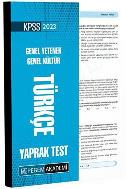 Pegem Akademi Yayıncılık 2023 Kpss Güncell Genel Yetenek Genel Kültür Türkçe ...