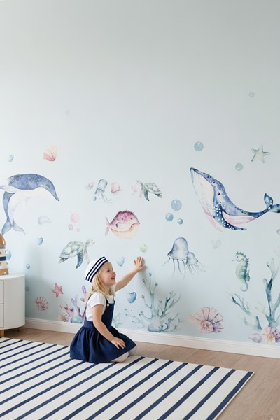 Kt Grup Su Altı Dünyası Okyanus Canlıları Xxl Mega Boy Çocuk Odası Duvar Stic...