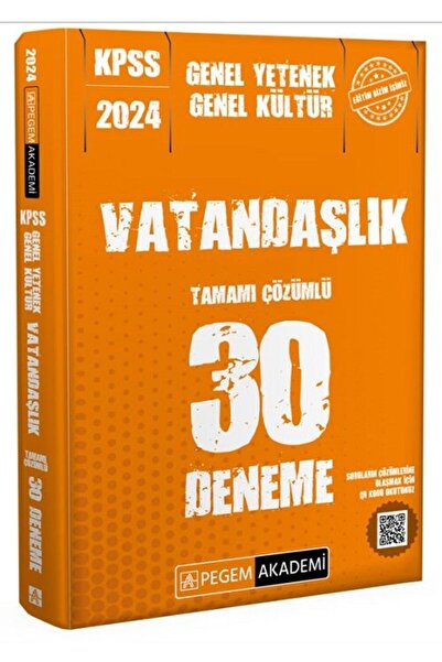 Pegem Akademi Yayıncılık 2024 KPSS Genel Kültür Genel Yetenek Vatandaşlık 30 ...