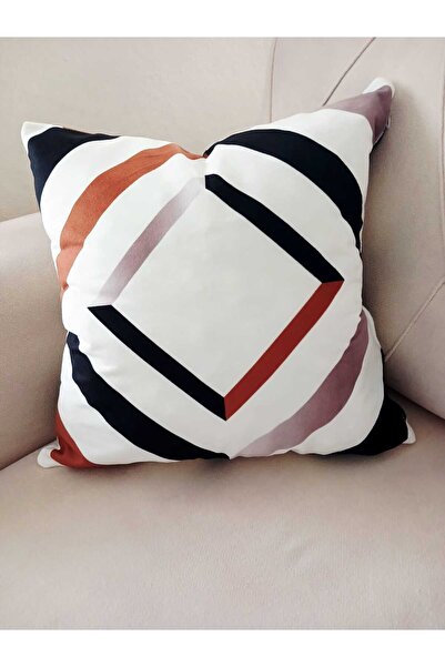 Ardizayn Bohemian - Velvet Fabric (coffee - Black) 2-Piece Throw Pillow Cover - Double Sided Print