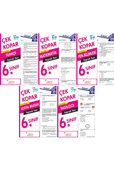 EĞİTİM DÜNYASI YAYINLARI SÜPER FİYAT - Eğitim Dünyası 6. Sınıf Türm Dersler Y...