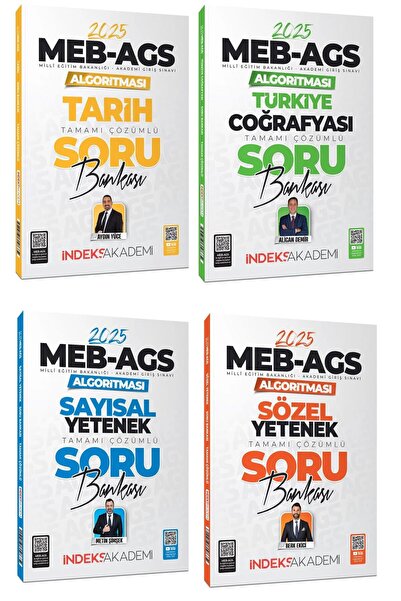 İndeks Akademi SÜPER FİYAT - 2025 MEB-AGS Algoritması Sözel+Sayısal Yetenek+T...