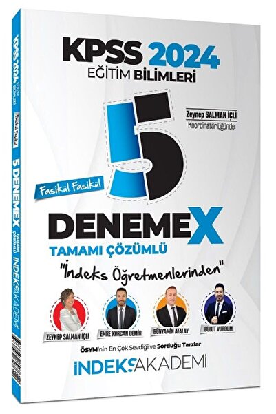 İndeks Akademi SÜPER FİYAT - 2024 KPSS Eğitim Bilimleri 5 DenemeX Fasikül Çöz...