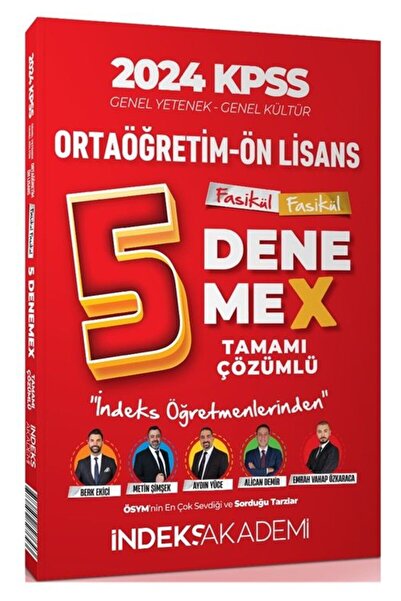 İndeks Akademi Yayıncılık SÜPER FİYAT - İndeks Akademi 2024 KPSS Lise Ortaöğr...