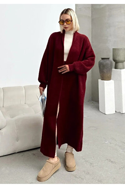 MAXXANA Cardigan lung din tricot cu guler șal ultra moale