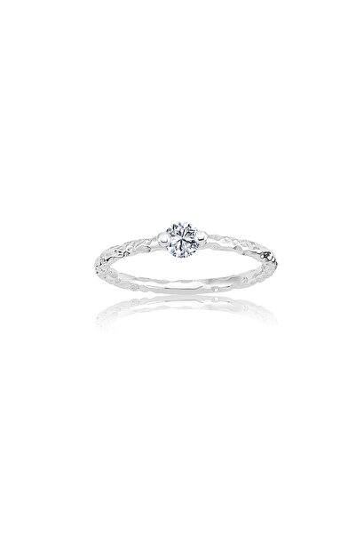 FasekGold Helen Otantik 0,25 Ct Pırlanta (SİGNİTY İ) Tektaş Yüzük-eskitme 925...