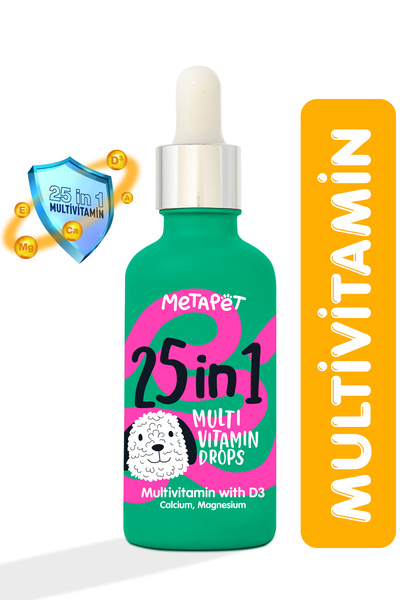 Metapet Köpekler Için Premium Multivitamin Damla, Eklem Destekleyici, C Ve D ...