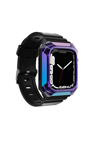 UnDePlus Watch 10/11 Serisi 46mm Kordon Kasa Koruyuculu Silikon Kordon 88 Uyu...