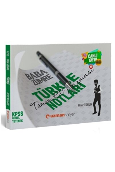 Uzman Kariyer Yayınları SÜPER FİYAT Uzman Kariyer KPSS Türkçe Baba Zümre El Y...