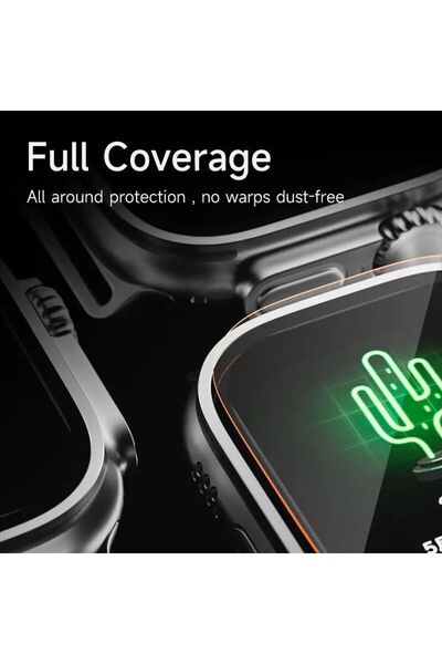 UnDePlus Watch Ultra 1/2/3 49mm High Glass Kolay Uygulama Aparatlı Cam Ekran Koruyucu Uyumlu