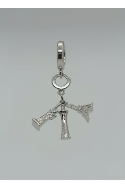 NG TAKI GÜZELLİK قلادة فضية اللون على شكل برج إيفل وبرج الحرية متوافقة مع الخ...