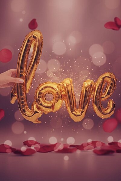 SkyPop 1 قطعة بالون ذهبي كبير مكتوب عليه الحب، للحبيب، يوم خاص، عيد ميلاد.