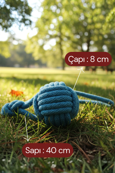 shop Monkey Fist Köpek Oyuncağı – Dayanıklı Pamuk İpli, Doğal Top ve Çekiştirme Oyuncağı (Medium)