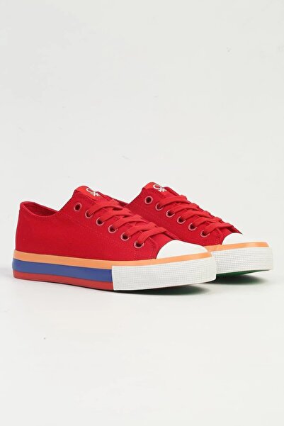 Benetton Bn-30176 Women's Red Sneakers