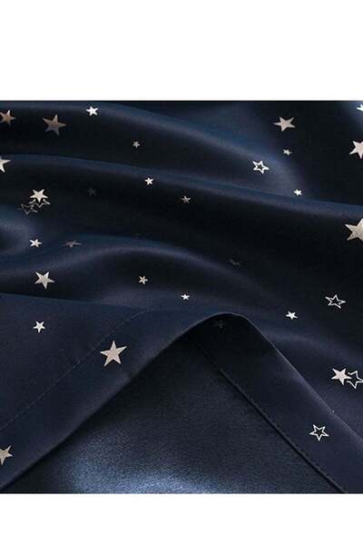 Arabest Star Blackout Curtain Modern Simple Curtain Blackout Curtain Navy Curtain 132*213 cm 2 Pieces