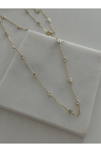 HOUSEKİ Beyaz Taşlı Y Kolye