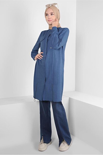 Alvina SLIP DETAILED DENIM PANTS 70601