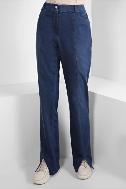 Alvina SLIP DETAILED DENIM PANTS 70601