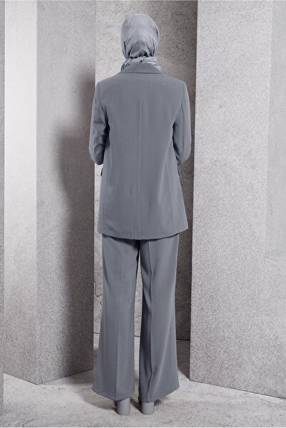 Alvina 30504 Model Double-Breasted Collar and Trousers Set