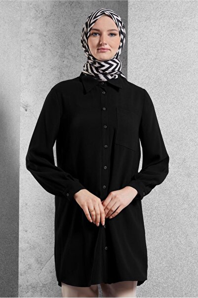 Alvina 45073 Μοντέλο πουκάμισο γιακά Hijab Τουνίκ