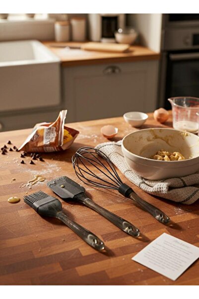 Okyanus Home Antrasit Silikon 3'lü Set