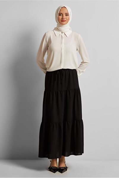 Alvina Fold Waist Elastic Skirt 60695