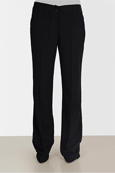 TRENDTESETTÜR Kadın Siyah Klasik Krep Pantolon 70306