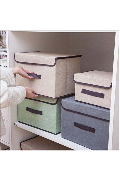 Arabest Foldable Clothing Storage Box with Lid, Dustproof for Bedroom and Office