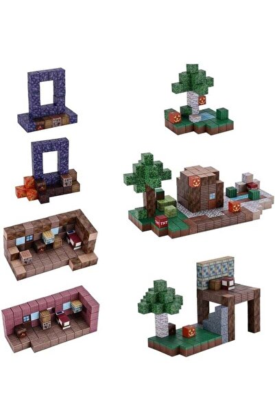 Bukela مكعبات بناء مغناطيسية من ماين كرافت، بناء مكعب كبير جدًا ٢٥ مم، ٣٢ قطعة