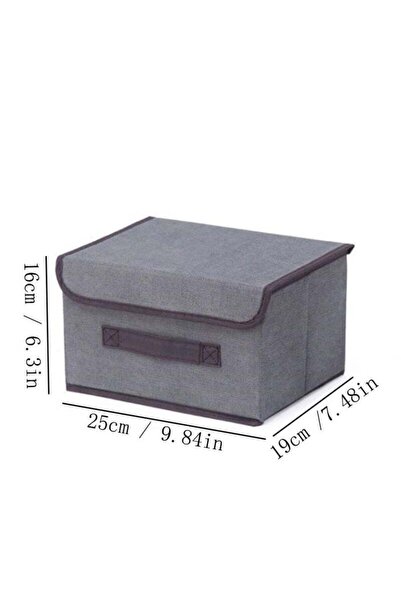 Arabest Foldable Fabric Storage Box with Dustproof Lid, Multi-Purpose for Home