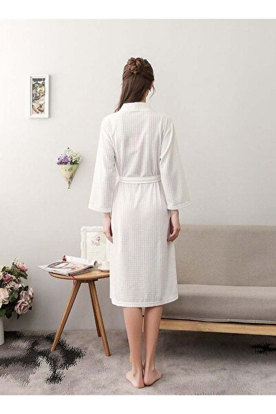 Bukela Women Waffle Robe Lightweight Knit Bathrobe Kimono Wrap Loungewear with Pocket