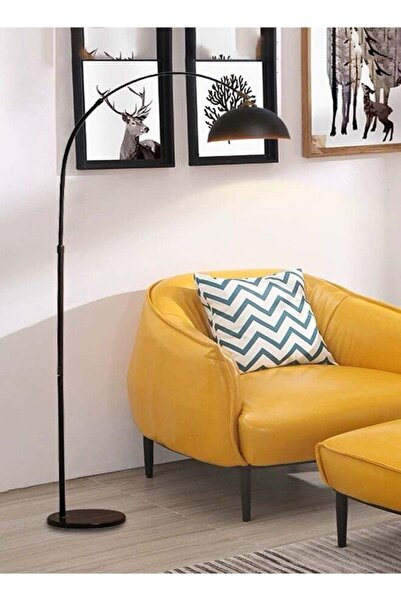 Bukela مصباح أرضي نجوى، 3 أوضاع ألوان، قوس LED من الرخام الشمالي (أسود)