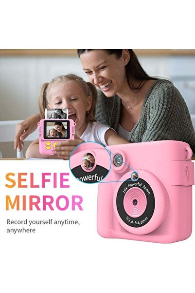 Arabest Kids Instant Print Camera 1080P HD - Pink
