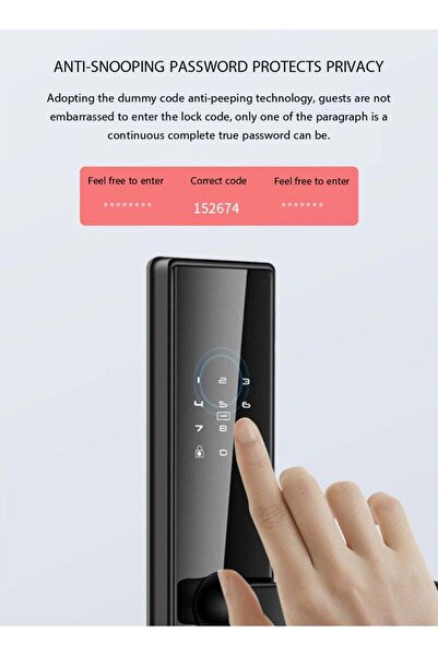 Arabest Smart Door Lock - Fingerprint, Password, TUYA Control, Electronic Deadbolt