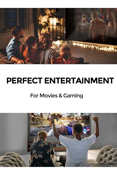 Bukela Android Projector 4K Full HD 1080P with 120" Screen, Portable Mini Projector with 10W Bluetoo