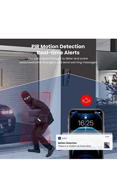 Arabest Doorbell Camera Wireless, WiFi Video Doorbell, Free Chime Ringer Included, Indoor/Outdoor Surveillan