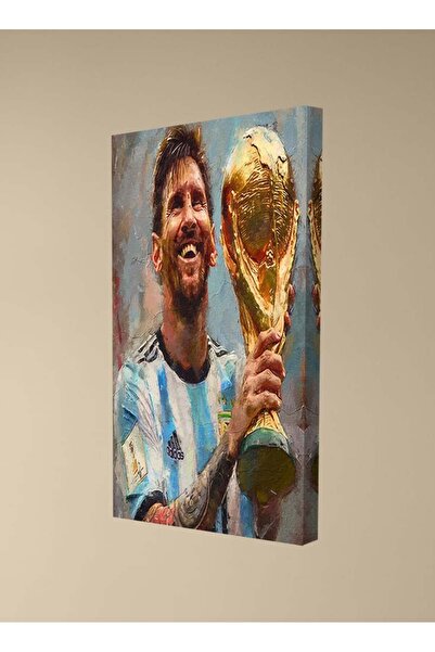 Generic لوحه جداريه ليونيل ميسي يحمل كأس العالم - S-0011