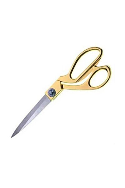 Janissary مقص خياط احترافي أصفر ذهبي مقاس 24 سم للنسيج والجلود وقطع الدنيم