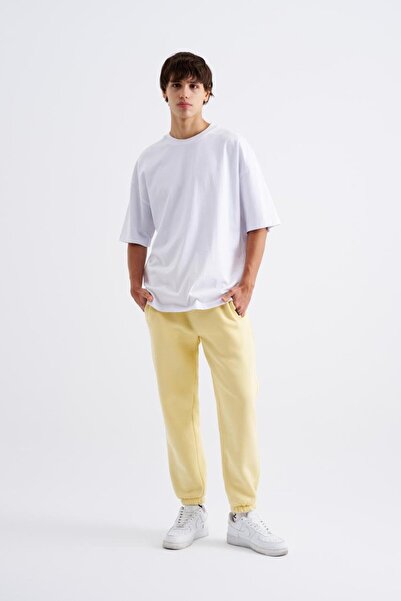 Machinist Men's Basic Jogger Relaxed Yellow Sweatpants