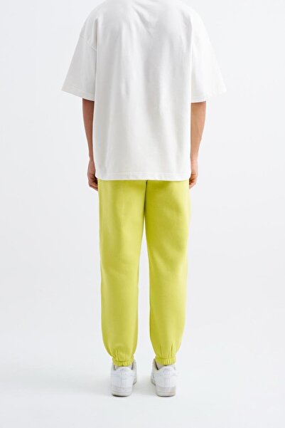 Machinist Ανδρικό φούτερ Basic Jogger Relaxed Neon Yellow