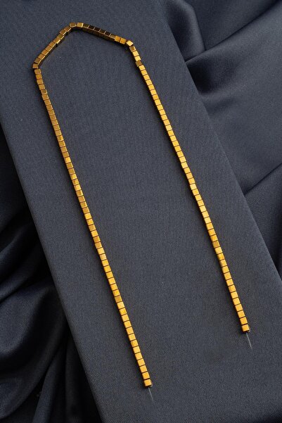 Uçar Doğaltaş Hematit Doğal Taş Parlak Gold Küp Kesim 3x3mm Dizi [AA]