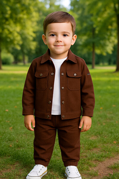 TORYUM TEKSTİL 3Rd Children's Suit 3Rd Thread Cotton Winter Fabric High Gramage Thick