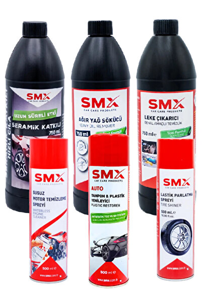 SMX Seramik Cila-ağır Yağ Çözücü-genel Temizleme-motor Tem.-lastik Parlatıcı-...
