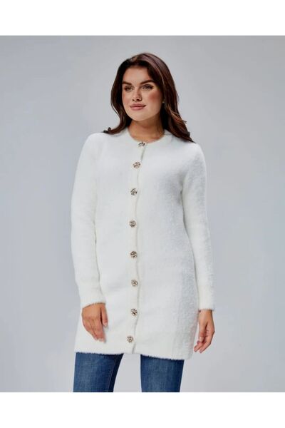 AybarsStore سترة نسائية طويلة ناعمة