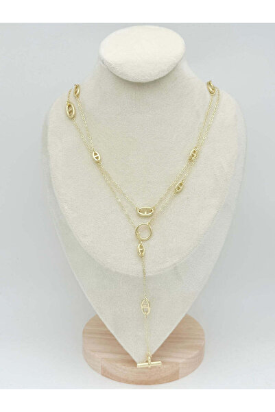 Miruva قلادة فولاذية متعددة الوظائف بلون ذهبي