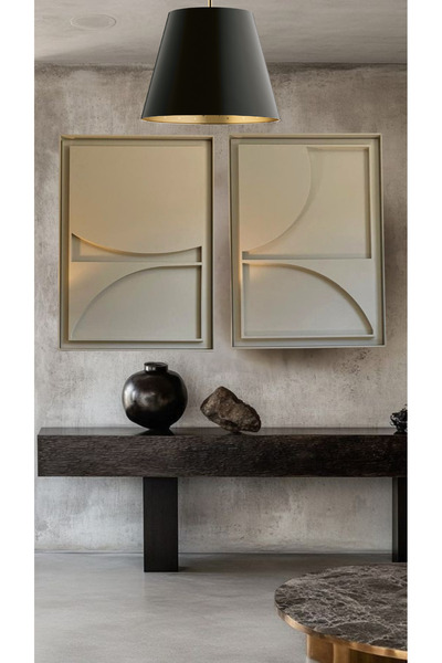 pienosanat İskandinav 3D Dokulu El Yapımı Modern Duvar Tablosu - Minimalist B...