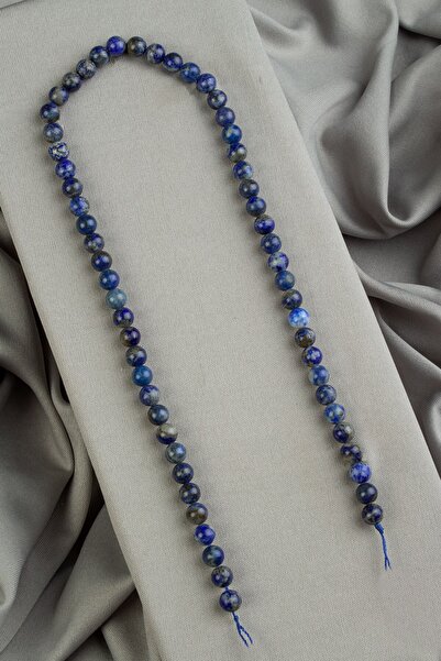 Uçar Doğaltaş Lapis Lazuli Taşı Küre Kesim Parlak 6mm Doğal Taş Dizi [AB+]